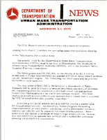 Department of Transportation News Urban Mass Transportation Administration DOT 11071