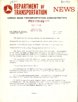 Department of Transportation News Urban Mass Transportation Administration DOT10568