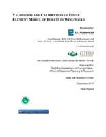Validation and Calibration of Finite Element Model of Forces in Wingwalls