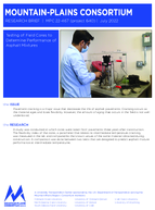 Testing of Field Cores to Determine Performance of Asphalt Mixtures Research Brief