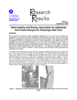 Deformability and Energy Absorption for Optimized End Frame Designs for Passenger Rail Cars
