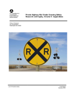 Private HighwayRail Grade Crossing Safety Research and Inquiry Volume IIAppendices