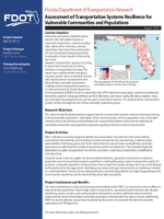 Assessment of Transportation Systems Resilience for Vulnerable Communities and Populations Summary