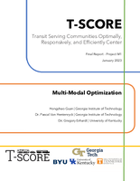 TSCORE Project M1MultiModal Optimization Development of Optimization Frameworks on OnDemand Multimodal Transit Systems