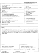 Transportation Safety Information Report First 6 Months 1987