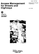 Access Management for Streets and Highways