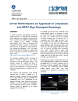 Driver performance on approach to crossbuck and STOP sign equipped crossings
