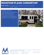Understanding Paratransit Examining Time Inefficiencies and the Efficacy of Alternative Modes for Persons with Disability