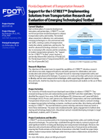 Support for the ISTREET Implementing Solutions from Transportation Research and Evaluation of Emerging Technologies Testbed Summary