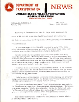 Department of Transportation News Urban Mass Transportation Administration UMTA 7238