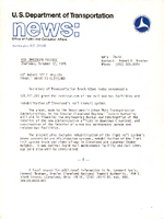 US Department of Transportation News Office of Public and Consumer Affairs UMTA 7872 DOT Awards 221 Million Transit Grant to Cleveland