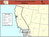 US  Mexico Land Ports of Entry LPOEs California