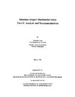 Montana Airport Multimodal Study Part II Analysis and Recommendations