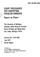 Court Procedures for Identifying Problem Drinkers Report on Phase 1