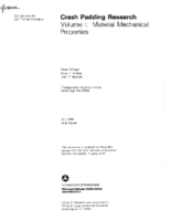 Crash Padding Research  Vol I Material Mechanical Properties