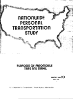 Nationwide Personal Transportation Study Purposes of Automobile Trips and Travel