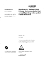 High intensity radiated field external environments for civil aircraft operating in the United States of America