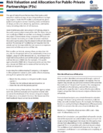 Risk Valuation and Allocation For PublicPrivate Partnerships P3s fact sheet