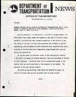 Remarks Prepared for Delivery by Secretary of Transportation John A Volpe before the American Society of Civil Engineers