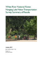 White River National Forest Hanging Lake visitor transportation survey  summary of results