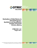 Evaluation of safe routes to school programs  qualitative and quantitative analysis of parental decisionmaking