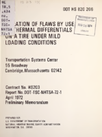 Isolation of Flaws by Use of Thermal Differentials on a Tire Under Mild Loading Conditions