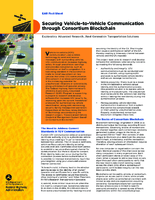 Securing VehicletoVehicle Communication Through Consortium Blockchain EAR fact sheet