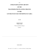 Enhanced Planning Review of the San Francisco Metropolitan Area