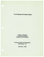 FAA Associate Administrator for Regulaton and Certification Anthony J Broderick Speeches 19951996