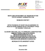 Effectiveness of Short Solid Barriers to Reduce Noise Generated by Different Types of Highway Vehicles