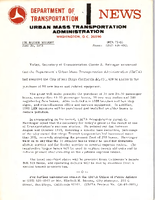 Department of Transportation News Urban Mass Transportation Administration UMTA 7365