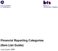Financial Reporting Categories Item List Guide 2009