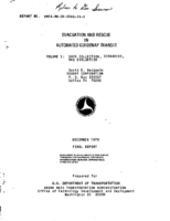 Evacuation and Rescue in Automated Guideway Transit Volume I Data Collection Scenarios and Evaluation
