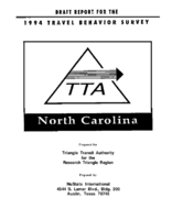 Draft Report for the 1994 Travel Behavior Survey