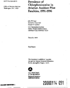 Prevalence of Chlorpheniramine in Aviation Accident Pilot Fatalities 19911996