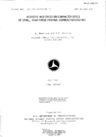 Acoustic and Emission Characteristics of Small HighSpeed Internal Combustion Engines