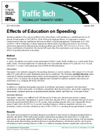 Effects of Education on Speeding Traffic Tech