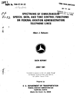 Spectrums of Simultaneous Speech Data and Tone Control Functions on Federal Aviation Administration Telephone Lines