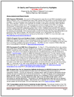 Air Quality and Transportation Conformity Highlights AprilMay 2012