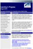 Learning in Progress Improving the Performance of the Transportation Industry Through Training  August 2010
