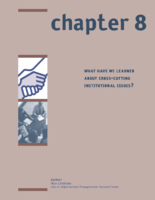 What Have We Learned About Intelligent Transportation Systems Chapter 8 What Have We Learned About CrossCutting Institutional Issues