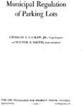 Municipal Regulation of Parking Lots