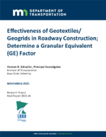 Effectiveness of GeotextilesGeogrids in Roadway Construction Determine a Granular Equivalent GE Factor
