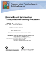 Statewide and Metropolitan Transportation Planning Processes  a TPCB Peer Exchange