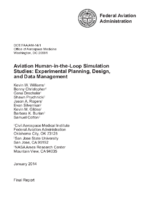 Aviation HumanintheLoop Simulation Studies Experimental Planning Design and Data Management