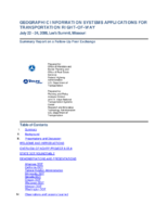 Geographic information systems applications for transportation rightofway  July 2224 2008 Lees Summit Missouri summary report on a followup peer exchange