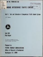 Diamond interchange traffic control V9  Test and evaluation of computerized traffic control system