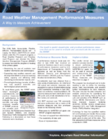 Road weather management performance measures  a way to measure achievement