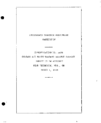 Interstate Commerce Commision Report of the Accident  Investigation Occuring on the CHICAGO AND NORTH WESTERN RAILWAY DEERBROOK WI