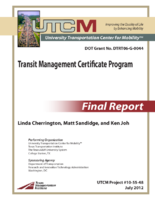 Transit Management Certificate Program